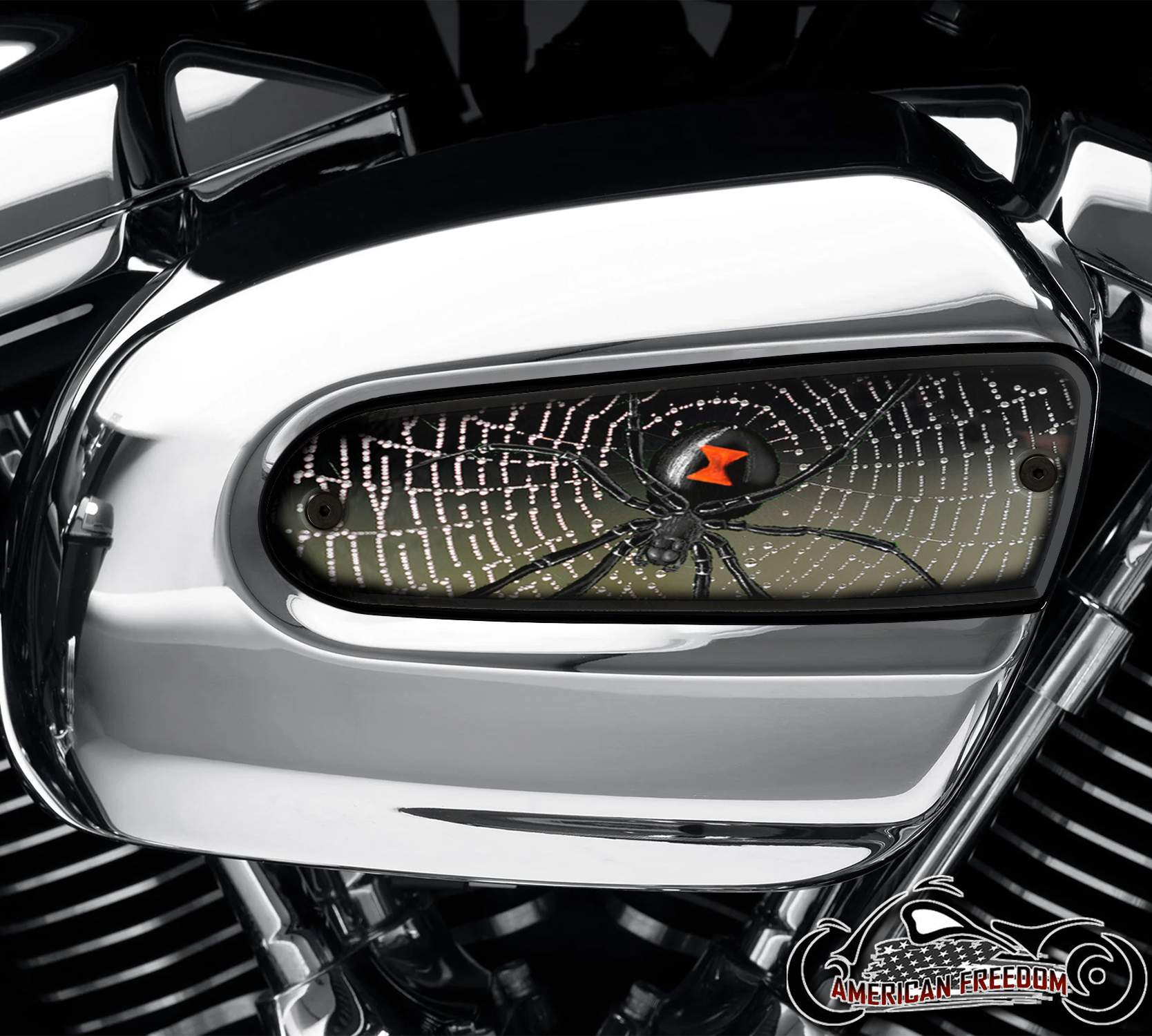 Harley Davidson Wedge Air Cleaner Insert - Black Widow Web